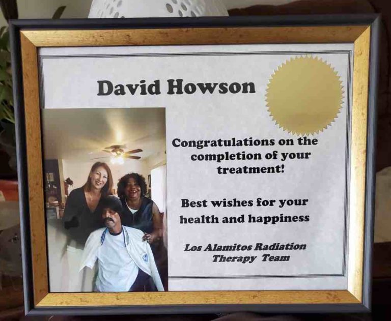 David Completed Radiation Therapy